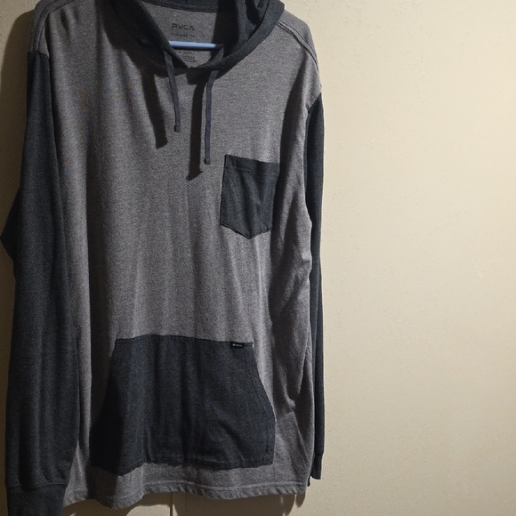 RVCA Two-Tone Gray and Black Hoodie - Picture 1 of 2